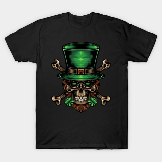 Leprechaun Skull T-Shirt by Stayhoom